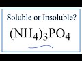 Solubility of Ammonium Phosphate