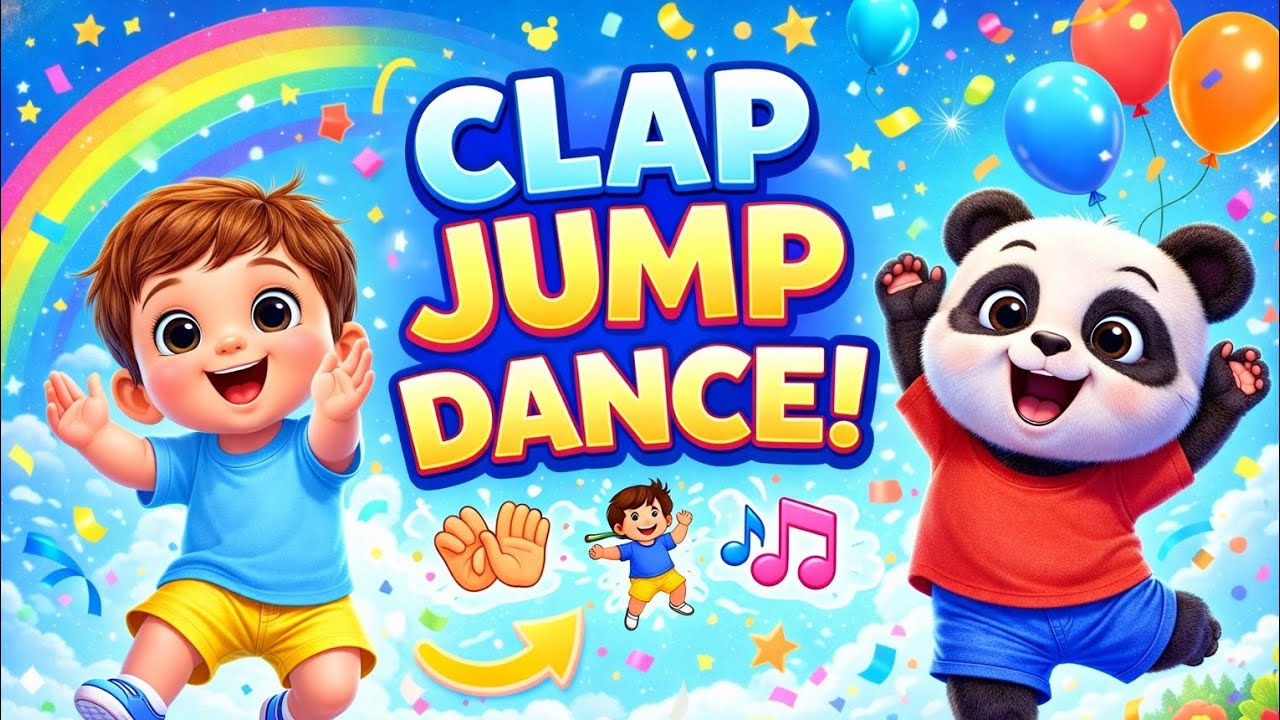 Nico & Panda Dance Song 🐼🎉 | Clap Jump Spin | Fun Kids Rhyme - YouTube