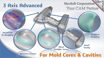 Advanced 3 Axis Methods for Mold Cores & Cavities
