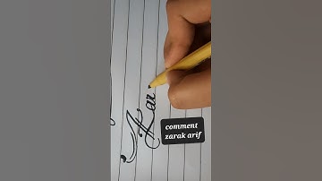 how to write name 😇zarak arif😊 cursive writing #youtubeshorts #youtube #ytshorts