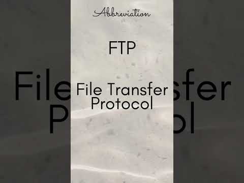 FTP   File Transfer Protocol