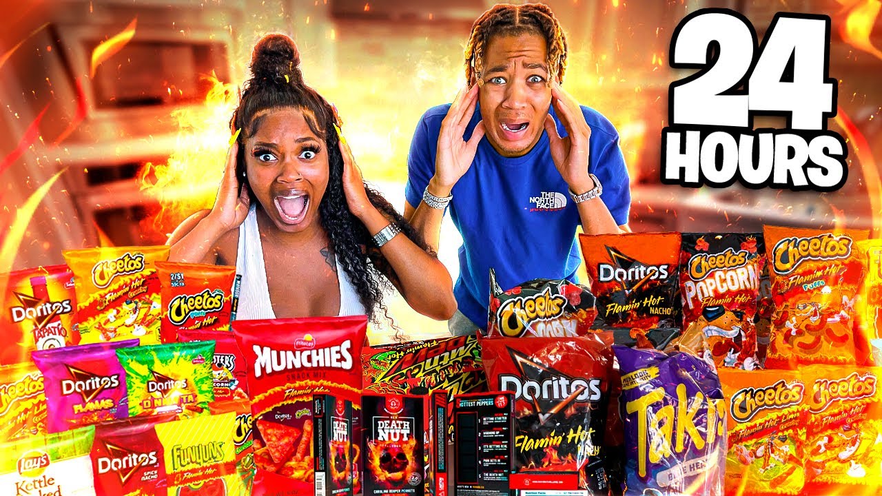 EATING HOT FOODS FOR 24 HOURS...