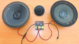 Simple High Power Audio Amplifier Circuit 2×8inch speakers 2×40W