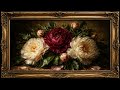 Vintage frames 4K Tv Screen Wallpaper Floral Ambiance Tablo Ekran Duvar Kağıdı