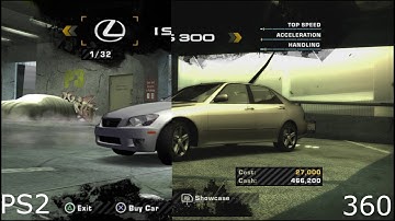 Need For Speed Most Wanted 2005 PS2 vs Xbox 360