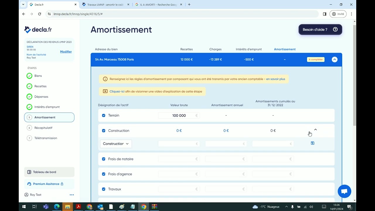 Tutoriel  Reprise de compta sur decla.fr : Comment remplir la page 