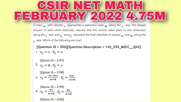 LEC-30-CSIR NET MATH FEB 2022 CLASSICAL MECHANICS 4 75M SOLUTION