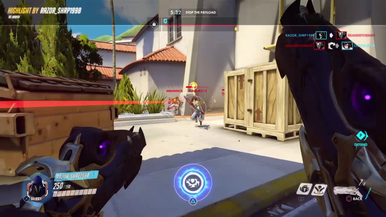 Overwatch Highlights: Death Blossom Triple Kill! (Overwatch)