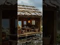Mineature construction of tea house near riverside@KanchaCreator #cooking #miniature