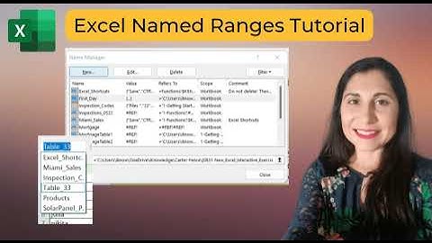 Excel Name Ranges and Name Manager Tutorial 2024