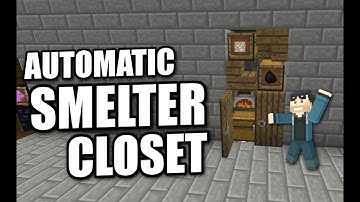 Minecraft PS4 - AUTOMATIC SMELTING CLOSET - Tutorial ( PS3 / XBOX / WII U / PE )