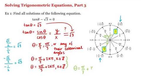 134.Math 1A 1B  Pre Calculus  Solving Trigonometric Equations, Part 3
