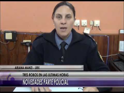 B203 NOTA NOVEDADES PARTE POLICIAL URX TRES ROBOS
