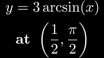 Find the Equation of the Tangent Line to y = 3*arcsin(x) at (1/2, pi/2)