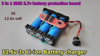 3s 3.7v Li-ion battery charger using 3 in 1 25A BMS board -12.6v cell | POWER GEN