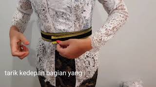 Cara pakai Obi kebaya