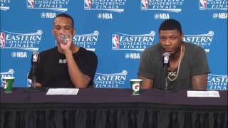 Avery Bradley  Marcus Smart Postgame Interview  Celtics vs Cavaliers  Game 3  2017 NBA Playoffs