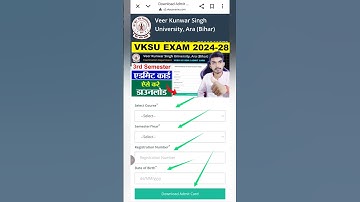 #vksuexam #vksuadmitcard VKSU UG Sem-3 Session 2024-28 Admit Card Download #ytshortsindia #shorts