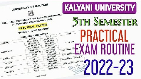 5th semester practical exam routine 2022-2023 kalyani university b.a/b.sc/b.com practical exam #ug