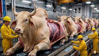 Inside a Black Brahman Bull Processing Factory: Full Hide and Horn Production Revealed