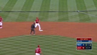 TEX@LAA: Giavotella and Simmons turn a double play