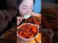 Spicy fried rice noodles and rats with fried skewers and fried chicken are so happy#Pink r