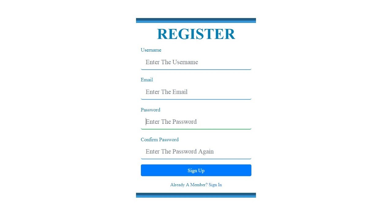 Bootstrap 4 Registration Form | Bootstrap Tutorials | Responsive Design