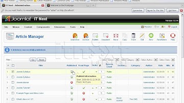Publish Unpublish Article in Joomla
