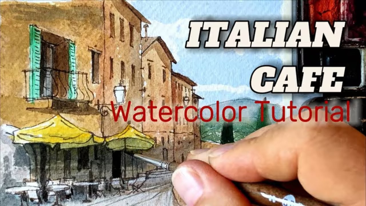 9-минутный урок рисования акварелью для начинающих - Paint Pienza Today!