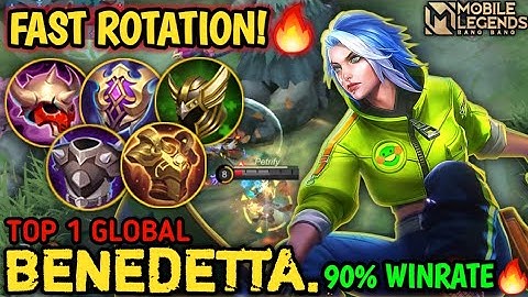 Top 1 Global Benedetta 90% Winrate Crazy Fast Rotation! Best Build Benedetta 2022 - Mobile Legends