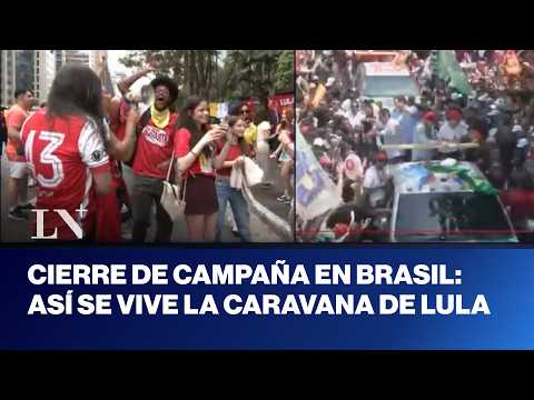 Cierre de campaña en Brasil: así se vive la caravana de Lula