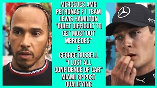 DUOS MERCEDES BOYS LEWIS HAMILTON & GEORGE RUSSELL POST QUALIFYING MIAMI GP 2022