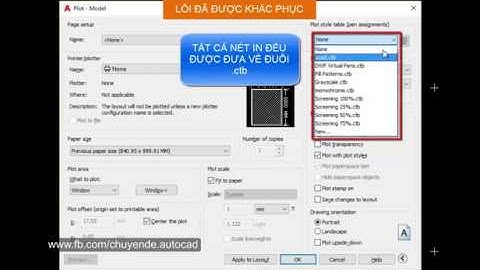 [Chuyên đề - ACAD] Sửa lỗi mất nét in trong Autocad