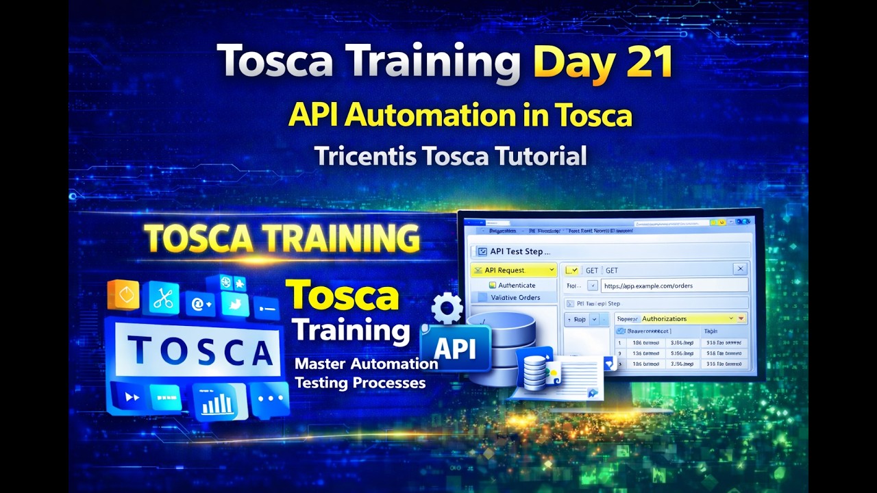 Tosca Training Day 21 | API Automation in Tosca | Tricentis Tosca ...