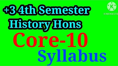 +3 4th Semester History Hons Core-10 | Syllabus |