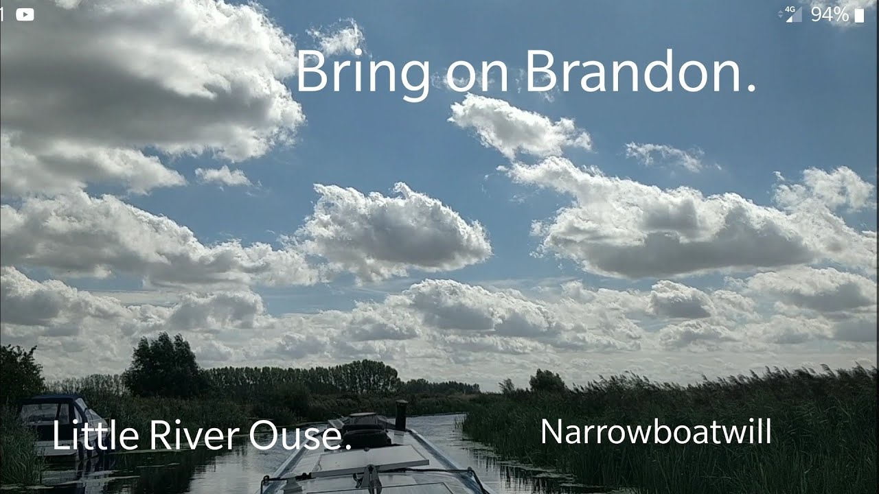 Leaving the river Wissey heading to the little Ouse river by narrowboat.