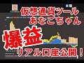 仮想通貨ツール「あなごちゃん」爆益リアル口座を大公開!