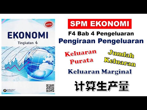 F4 Ekonomi Bab 4 中文解说 - Keluaran Purata, Keluaran Marginal & Jumlah Keluaran BHG 3