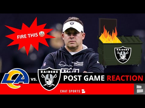 Fire Josh McDaniels! Raiders vs. Rams Post-Game, Josh Jacobs, Derek Carr Reaction 