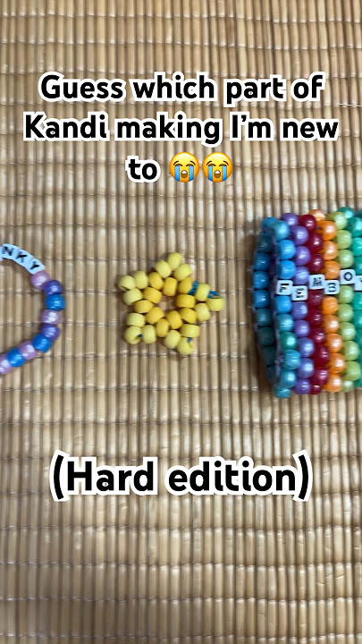 Guess which part of Kandi making I’m new to 😻 (hard edition) #kandi #furry #therian #cringe