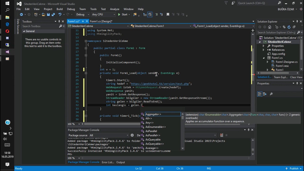C'da Uygulamaya Güncelleme Getirme / C Update Program Automatically