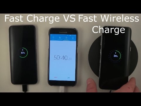 फास्ट चार्ज बनाम फास्ट वायरलेस चार्जिंग टेस्ट! | गैलेक्सी S8