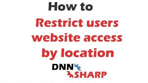Restrict website access to visitors by location