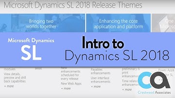 Microsoft Dynamics SL 2018 Overview Webinar