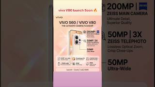 Vivo V80 5g Launch Date In india 🔥| Vivo V80 5g Price #shorts #vivo #tech