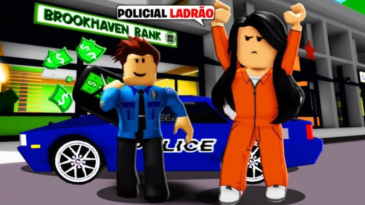 ROTINA DE POLICIAL NO BROOKHAVEN!!! - ROBLOX 
