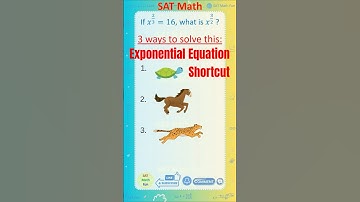Exponential Equation Shortcut #satmathhacks #satmathtricks #exponentsandpowers #exponents #algebra