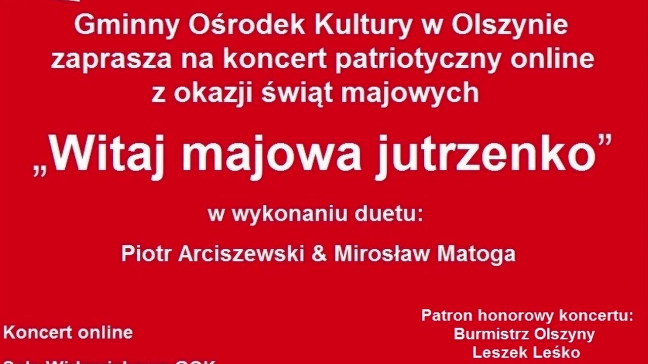 Witaj Majowa Jutrzenko Tekst Oryginalny