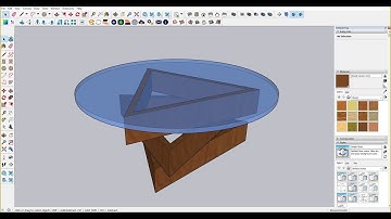 SKETCHUP BEGINNER TUTORIAL HOW TO MAKE TRIANGLE CIRCLE COFFEE TABLE