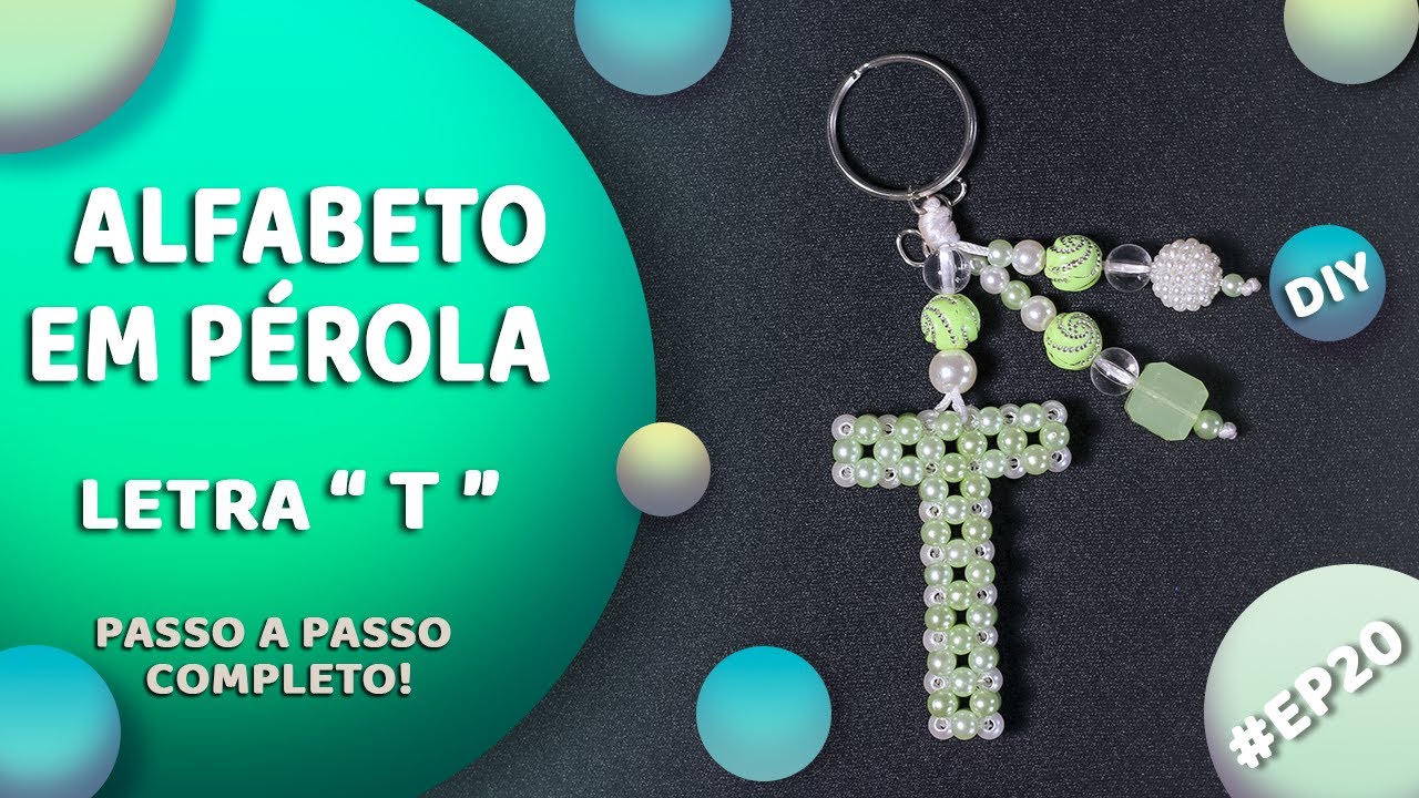 CHAVEIRO ALFABETO EM PÉROLA | LETRA 